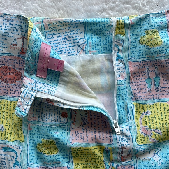 LILY PULITZER 2013 Zodiac Horoscope Written in the Stars Skirt Size 0 - Picture 4 of 11